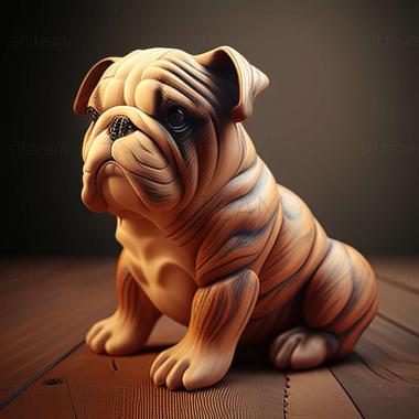 3D model Toy Bulldog dog (STL)